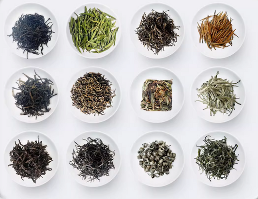What are the differences among white tea, green tea, black tea, oolong tea and Pu'er tea?